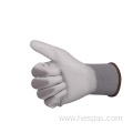 Hespax Anti-static Grey PU Palm Coated Safety Gloves